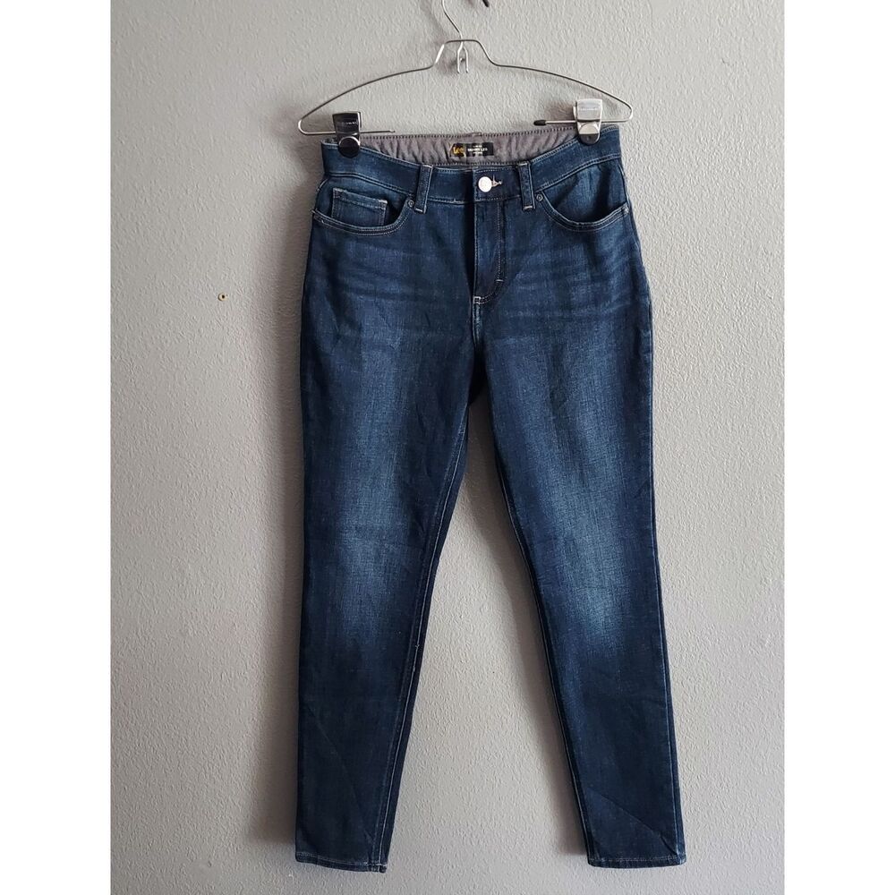 Lee Slim Straight Skinny Leg Mid Rise Jeans 6 Medium